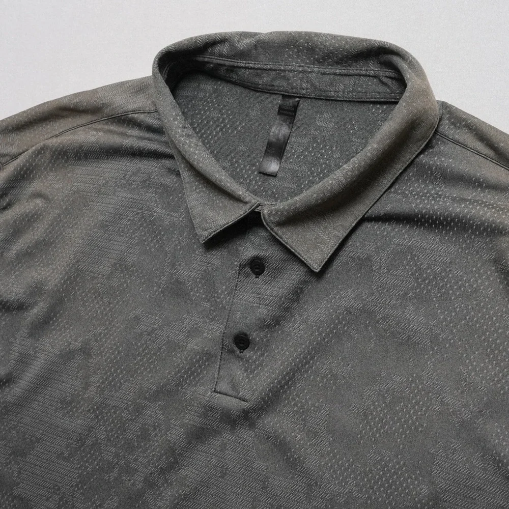 Adidas Primegreen Polo Shirt Mens 3XL Grey‎ Geometric Golf Athleisure